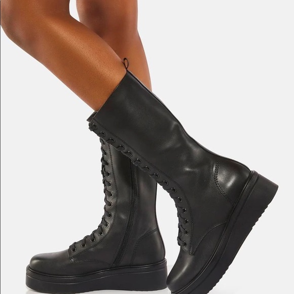 Steve Madden Chrystie Combat Boots Size 